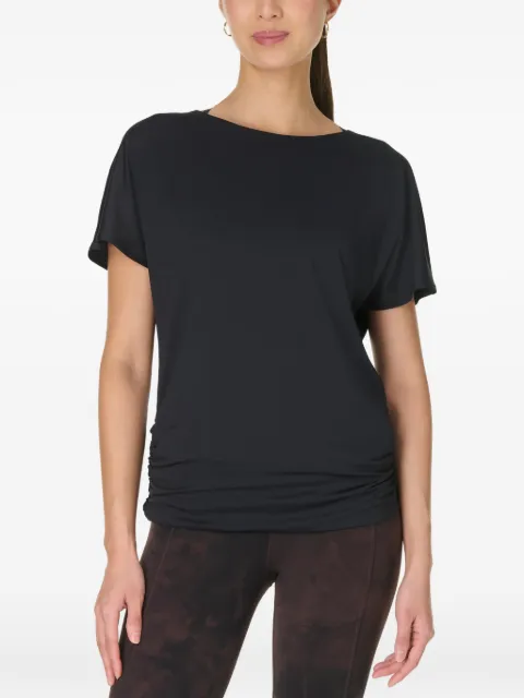 Sweaty Betty Unwind Cooling ruched-detail T-shirt Black SB10323