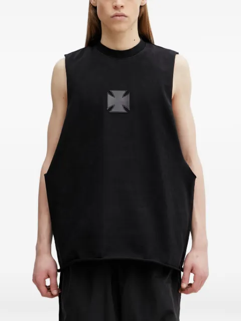 VETEMENTS cross-patch tank Black ME76TR154