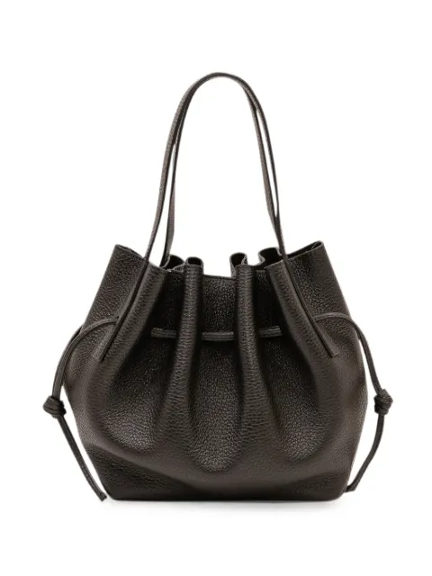 Yuzefi Mini Scallop pebble-leather tote bag Black MINISCALLOPPEBBLE