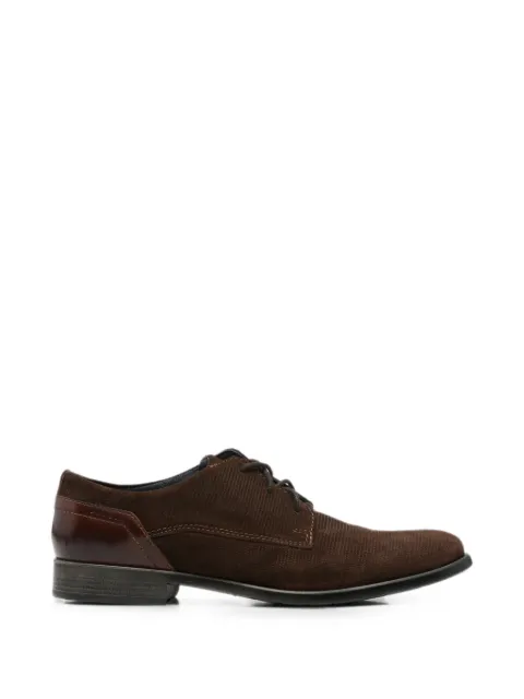 Bugatti perforated panelled Derby shoes Brown 313A25091400