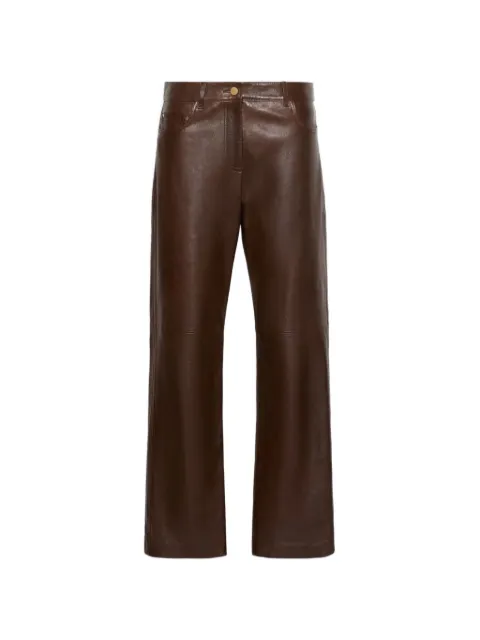 'S Max Mara Pesca leather trousers Brown 2629436011600