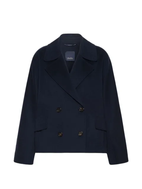 'S Max Mara double-breasted virgin wool coat Blue 2629086021600081