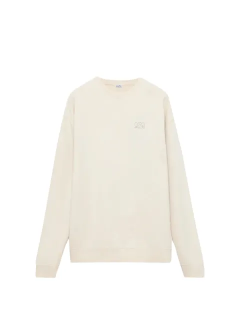 LOEWE Anagram embroidered sweatshirt Neutrals H526Y24X87