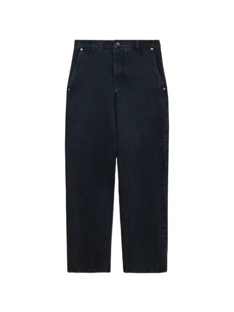 LOEWE leather-patch straight-leg jeans Black H526Y11WAV