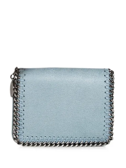 Stella McCartney Falabella diamond-cut chain wallet Blue 7P0085W91324449
