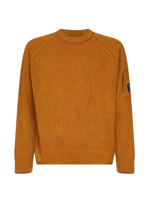 C.P. Company Lens detail raglan-sleeve sweater Orange 21CMKN196A005558G232