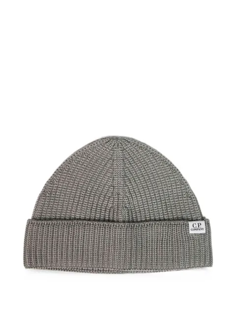 C.P. Company ribbed-knit beanie hat Grey MAC137A005509A356