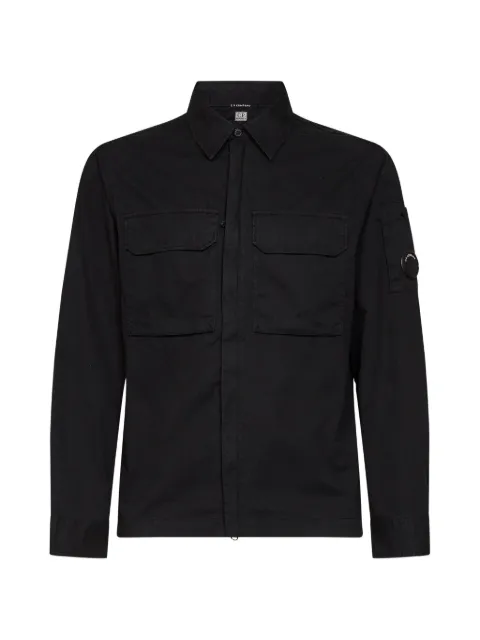 C.P. Company Lens-detail garment-dyed jacket Black MOS752A110143G999