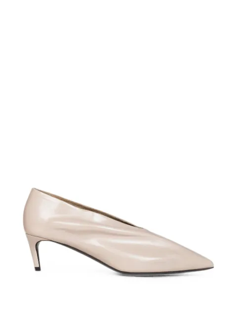KHAITE pleated pointed-toe pumps Neutrals F20531027106