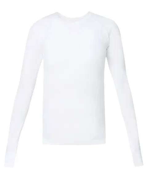 Sweaty Betty Athlete seamless ribbed-knit long-sleeve top White SB10117