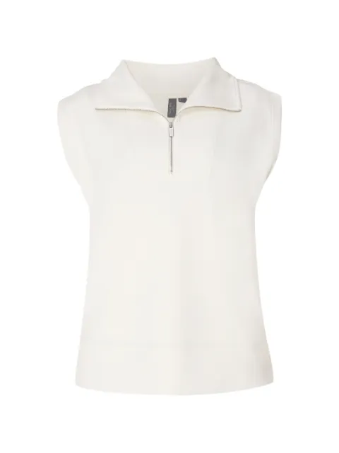 Sweaty Betty Sand Wash quarter-zip sleeveless top Neutrals SB10167