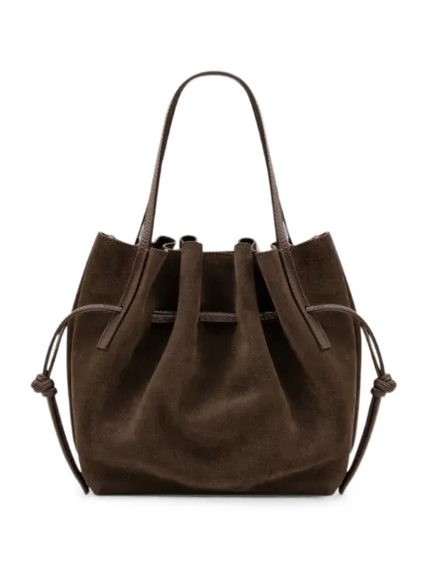 Yuzefi Mini Scallop suede tote bag Brown SCALLOPSUEDE