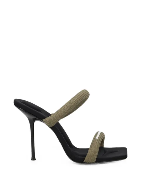 Alexander Wang Julie logo-print heeled sandals Green 30321S033
