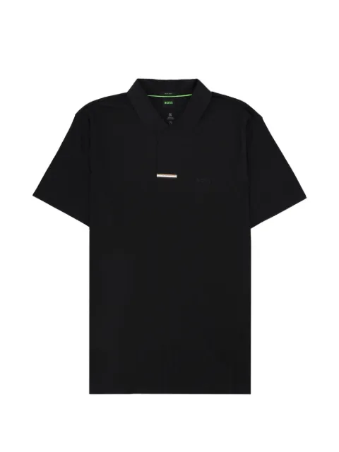 BOSS GREEN HUGO BOSS logo-print short-sleeve polo shirt Black 50564728