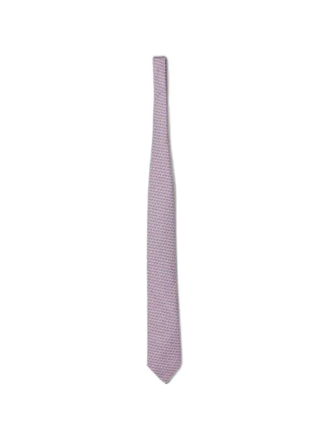 Zegna palm-print silk tie Pink 1P8Z3W05TA3
