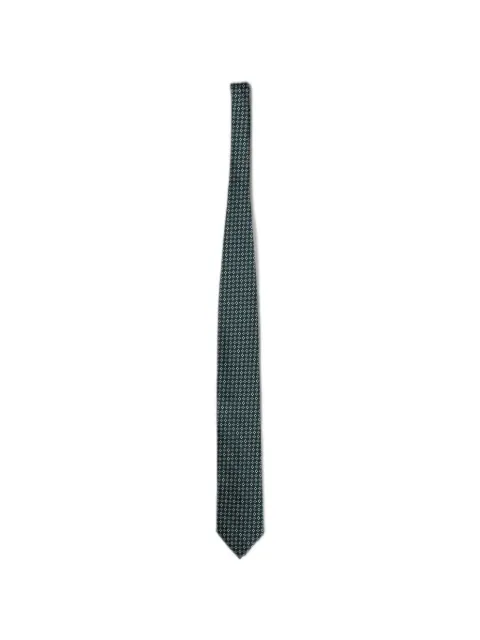 Zegna geometric-jacquard silk tie Green 1P8Z3C47TA3