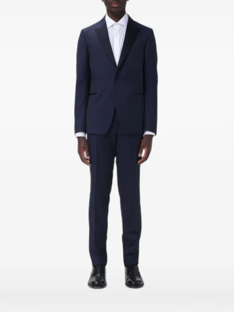 Zegna satin-lapel tailored suit Blue 282KGQ317700A3