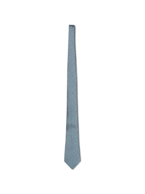 Zegna jacquard-pattern silk tie Blue 1PBZ3C44TA3