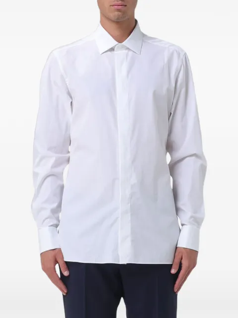 Zegna poplin-texture classic-collar shirt White 9MCZRM301950A3100