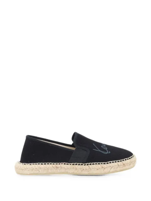 Kenzo logo-embroidered canvas espadrilles Black FG62ES052F56