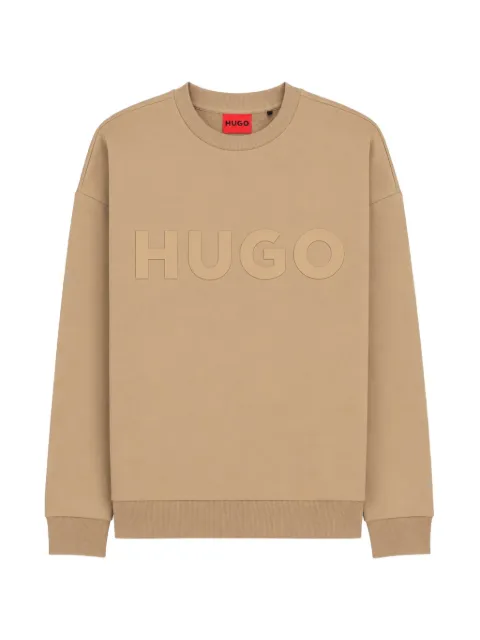 HUGO logo-embossed sweatshirt Neutrals 50538778