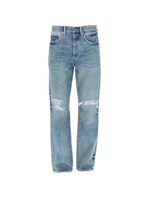 Purple Brand distressed patchwork jeans Blue P011SFHI326