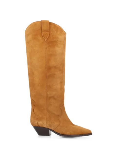 ISABEL MARANT suede pointed-toe boots Brown BT0001FAA1A03S50CO