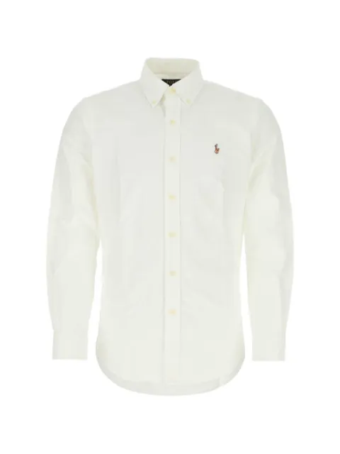 Polo Ralph Lauren embroidered-logo Oxford shirt Neutrals 710792041001