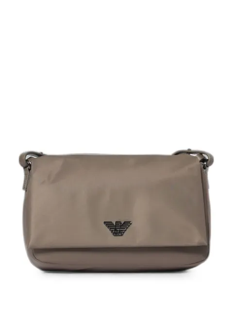 Emporio Armani logo-plaque shoulder bag Neutrals EM001806AF13454