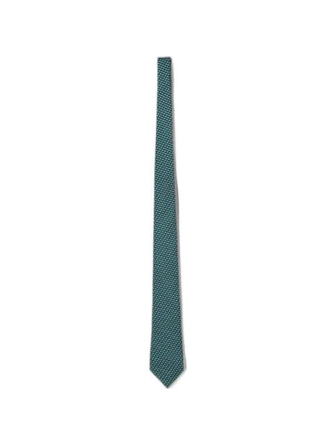 Zegna sailboat-print silk tie Green 1PBZ3W00TA3TE1