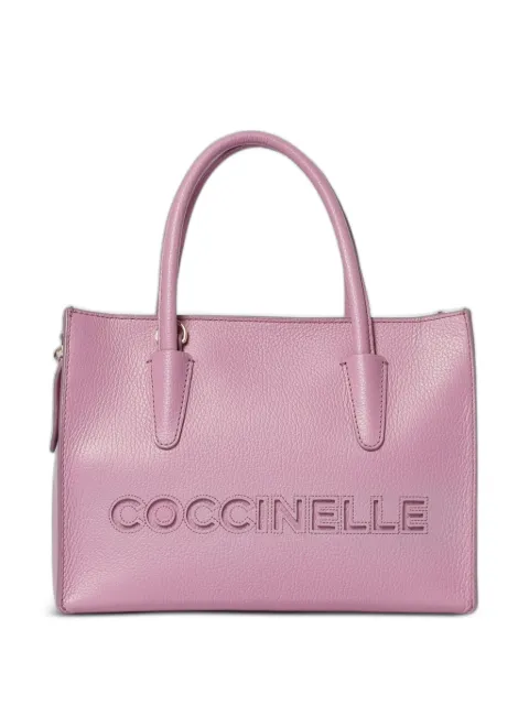 Coccinelle Myrtha debossed-logo tote bag Purple E1UAK180101