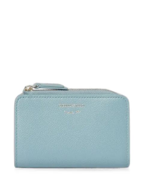 Emporio Armani grained leather wallet Blue EW000369AF19568U9285