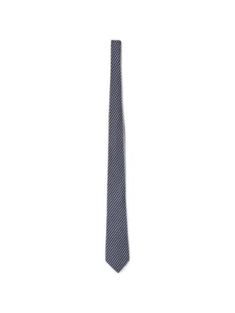 Zegna geometric-print silk tie Blue 1PBZ3W00TA3