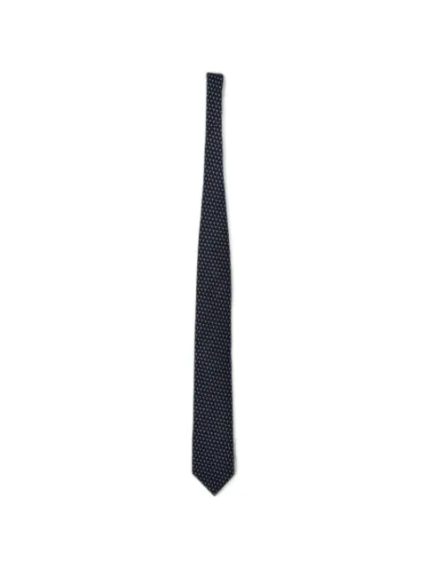 Zegna palm-tree-print silk tie Blue 1P8Z3W05TA3BL1