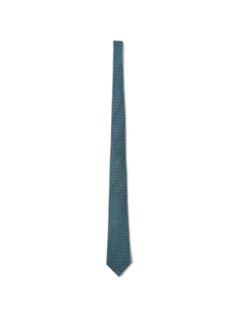 Zegna whale-print silk tie Green 1PBZ3W02TA3TE1