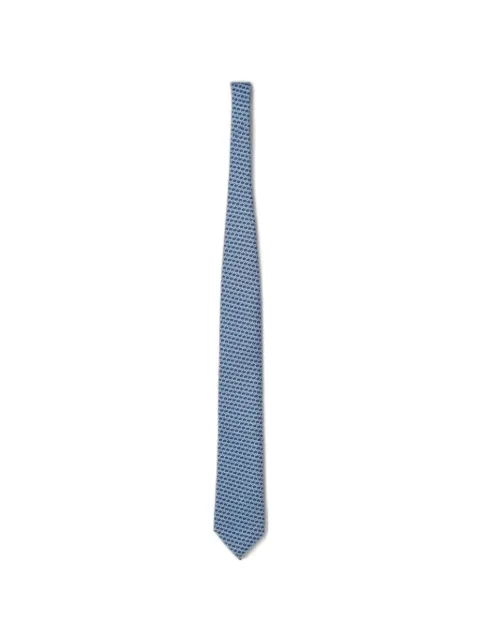 Zegna palm-print silk tie Blue 1P8Z3W05TA3