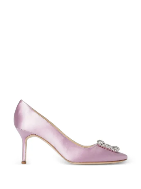 Manolo Blahnik Hangisi buckle pumps Purple 9XX03160105