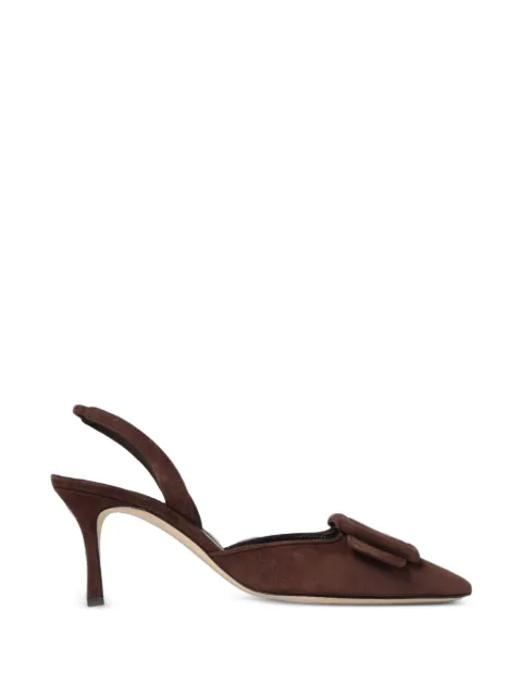 Manolo Blahnik Maysli buckle-detail heeled pumps Brown 21901820116