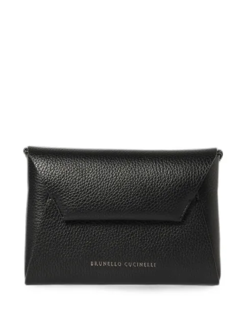 Brunello Cucinelli leather shoulder bag Black MWDKD2722C101