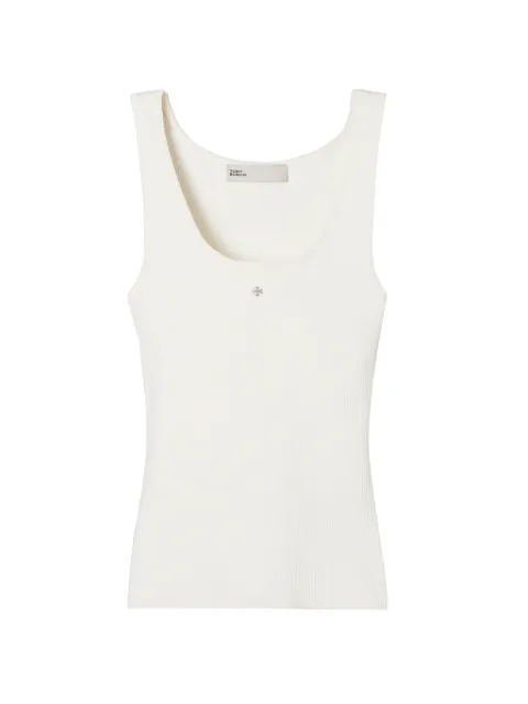 Tory Burch viscose knit tank top Neutrals 179503