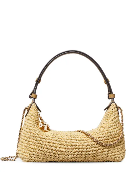 Tory Burch Fleming crochet pochette bag Neutrals 183001