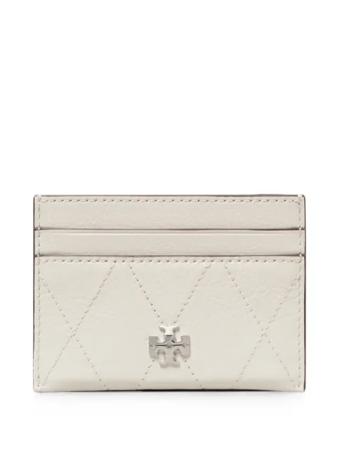 Tory Burch Charlie quilted card case White 186059