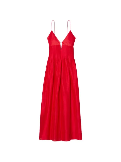 Tory Burch logo-detail maxi dress Red 181157