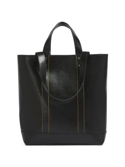 Marni black leather N/S tote bag Black SHMQ0109U0P8914
