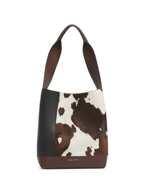 Marni Pod 2.0 cow-print shoulder bag Brown SCMP0086U5P9277