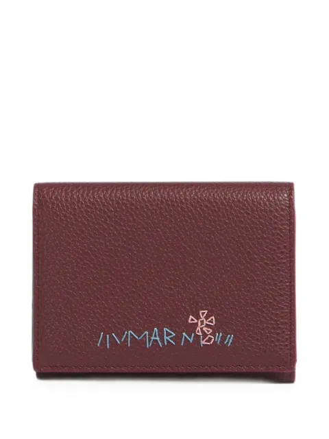Marni burgundy leather Mending tri-fold wallet Red PFMO0105U2P6533