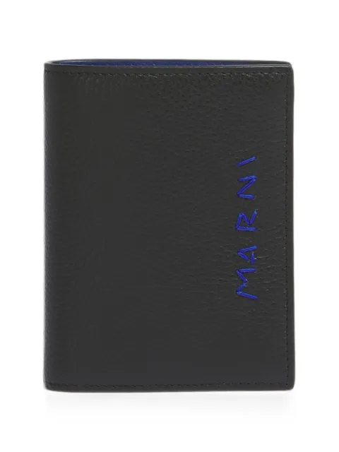 Marni Mending logo bifold wallet Black PFMI0098U0P653301N99