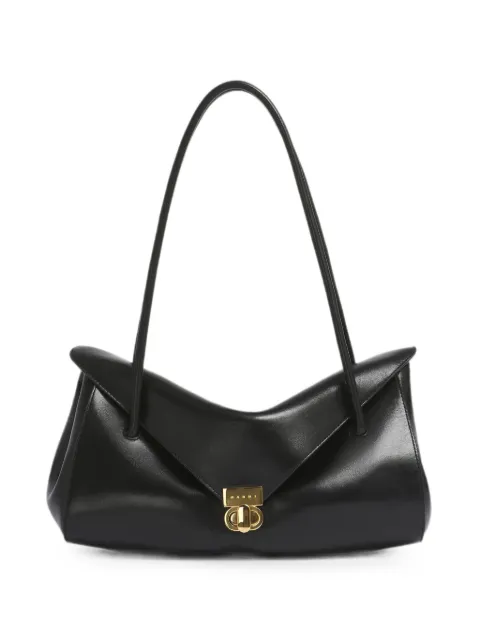 Marni black leather E/W shoulder bag Black SBMP0288U0P8914