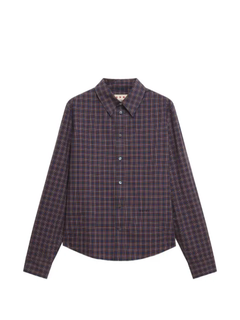 Marni checked cotton shirt Blue CUMU0395S0UTC657