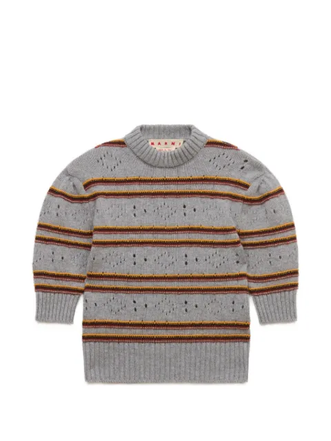 Marni grey cashmere jumper with openwork-knit Grey GCMD0663EQUFX330